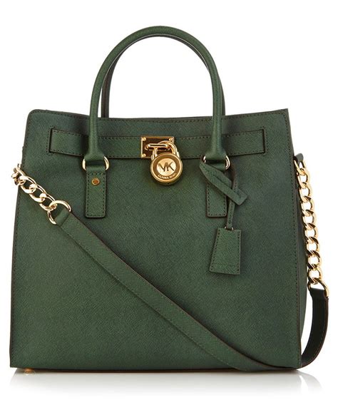 dark green michael kors bag